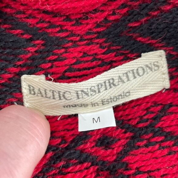 Vintage Baltic Inspirations M W womens Wool Blend Zip-Up Sweater Jacket 5613 - Picture 4 of 10